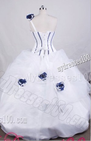 Fashionable Flower One Shoulder Quinceanera Dress with Pick-ups